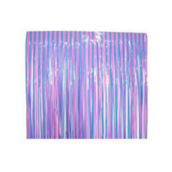 Producto - Cortina lluvia pastel color revelación de sexo color rosa y celeste