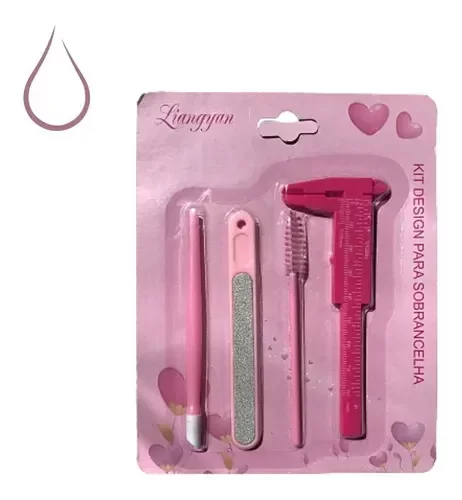 Producto - Set Perfilador Cepillo Y Calibre Para Cejas X 3 Unid