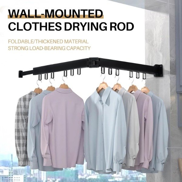 Producto - Tender De Pared Aluminio Inoxidable Plegable 2 tramos 30 a 90cm