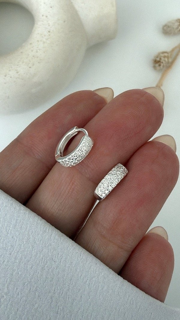 Producto - Argollas pantu triple cubic 12mm P925