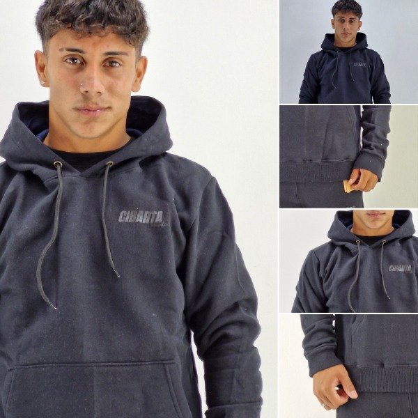 Producto - Canguro Cibarta MODELO MAMBA Frisado Negro  Algodón primera calidad