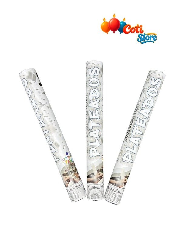 Producto - Cañon Lanzapapel 40cm Plateado