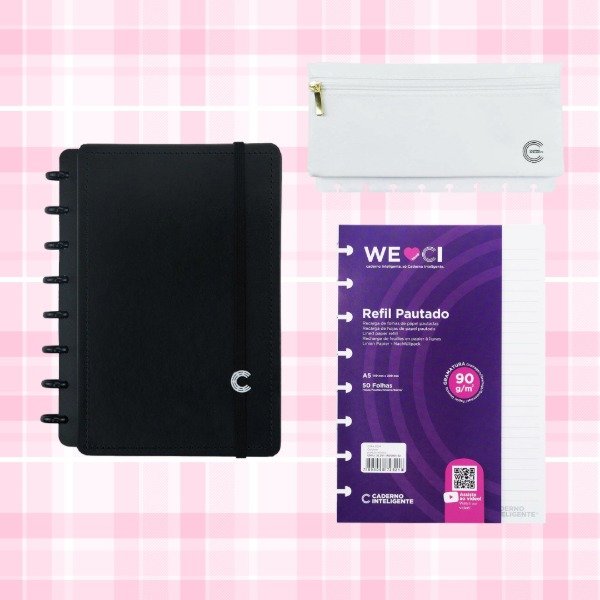 Producto - Kit Cauderno A5 Diseño a Eleccion + Cartuchera + Repuesto 80 hojas - 0