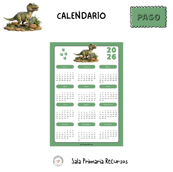 Producto - Dinosaurio calendario