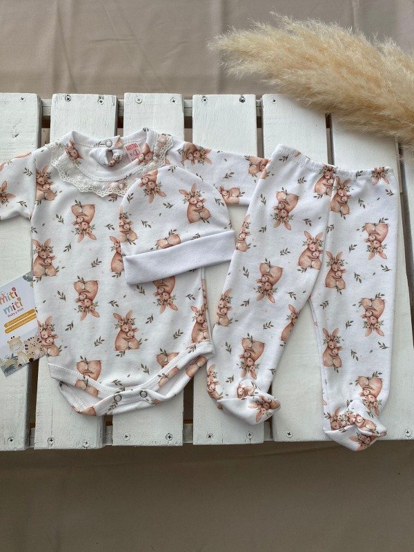 Producto - Set de Body + Gorrito + Ranita CONEJITO - COD 337