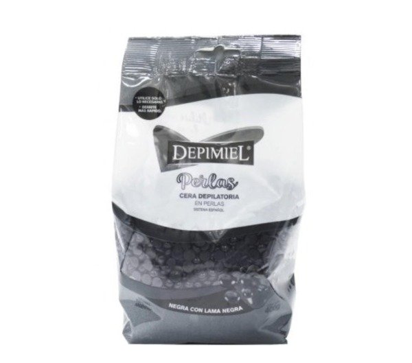 Producto - CERA DEPILATORIA EN PERLAS SISTEMAS ESPAÑOL LAMA NEGRA DEPIMIEL 400grs