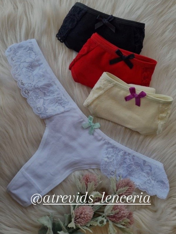 Producto - pack x4 colales algodon y encaje
