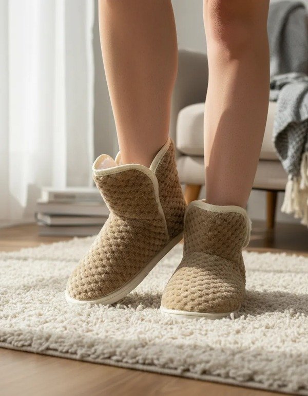 Producto - Pantubota Pantufla Abrigo Simil Corderito Polar