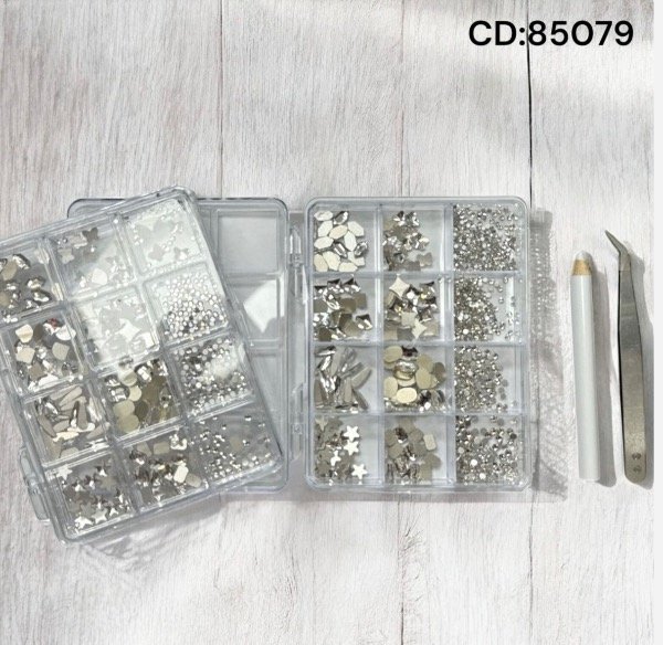 Producto - Deco plana plateada con caja divisora