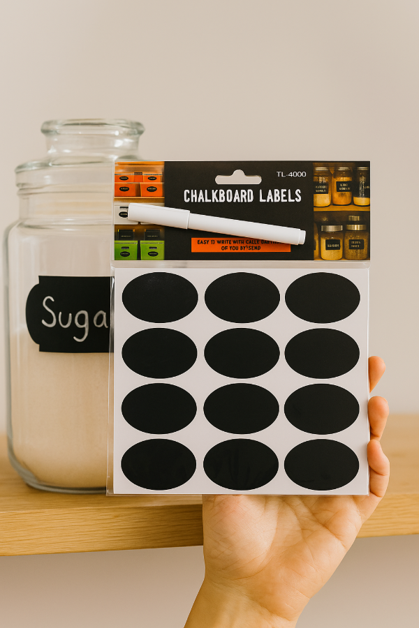 Producto - ETIQUETAS PARA FRASCOS X 24 + TIZA