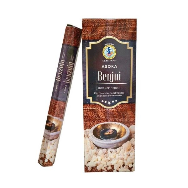 Producto - Sahumerios hexagonales Asoka benzoin / benjui x 6 unid.