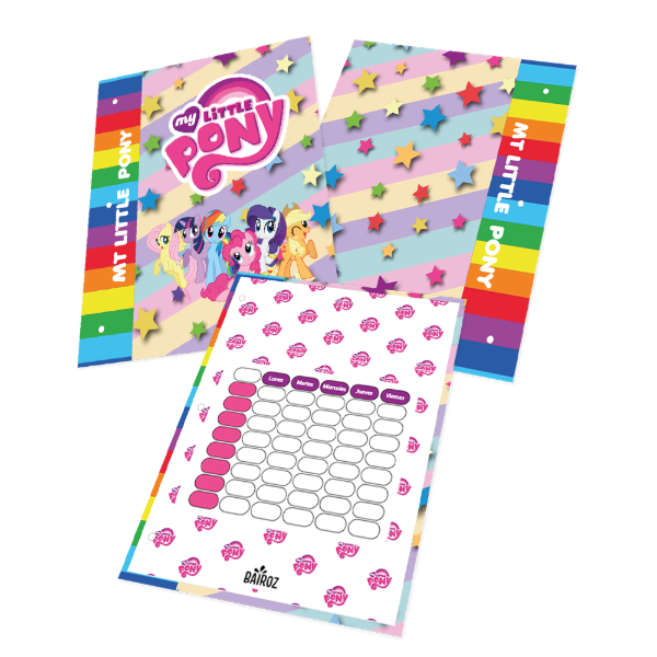Producto - Carpeta Escolar N3 2 Tapas Con Organizador De My Little Pony jgo 1