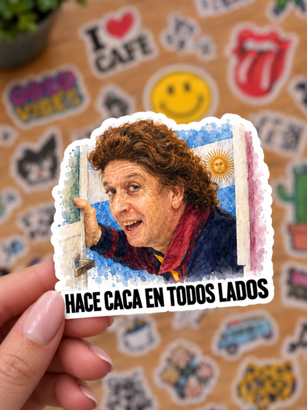 Producto - Sticker // Hace caca en todos lados