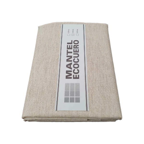 Producto - Mantel ecocuero texturado manteca 2,5 m largo