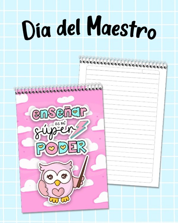 Producto - Anotador A5 DÍA DEL MAESTRO 60h varios diseños