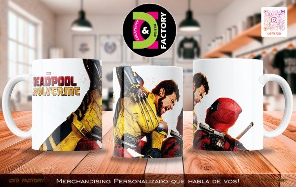 Producto - Taza Marvel - Deadpool and Wolverine - TZ-RT-BL-11OZ-84-MV-SPH-MVL