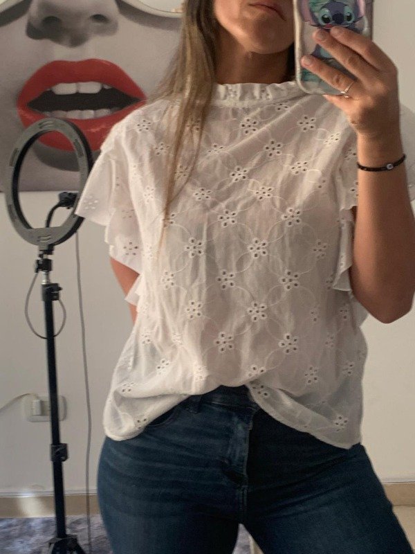Producto - Blusa cuello y volados broderí - 4