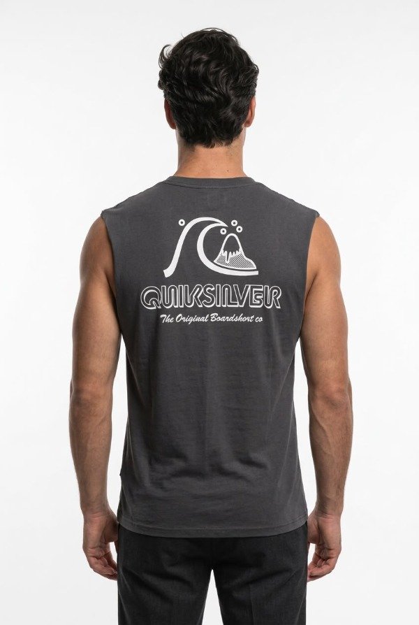 Producto - REMERA S/MANGAS QUIKSILVER THE ORIGINAL BOARDSHORT GRIS - 1