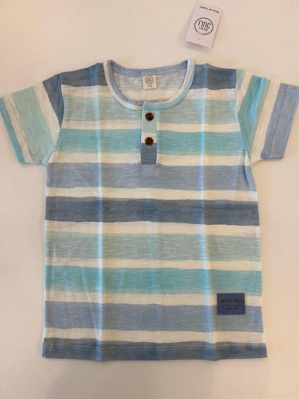 Producto - Chomba MC Rayas Light Blue