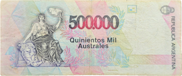 Producto - 500.000 Australes (Gonzalez Fraga - Gonzalez) Bott.2900 -VF - 1