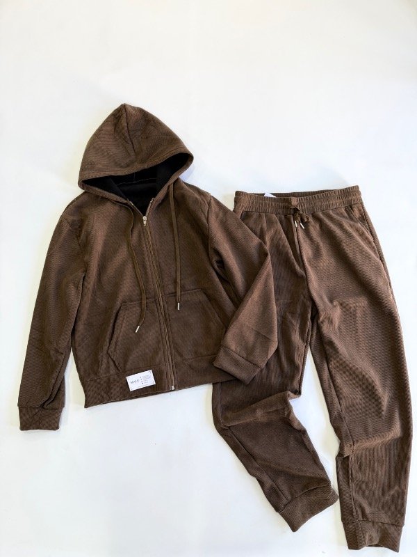 Producto - Conjunto de corderoy choco campera + joggins