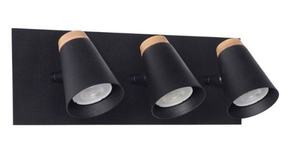 Producto - Aplique 3 luces detalle en madera