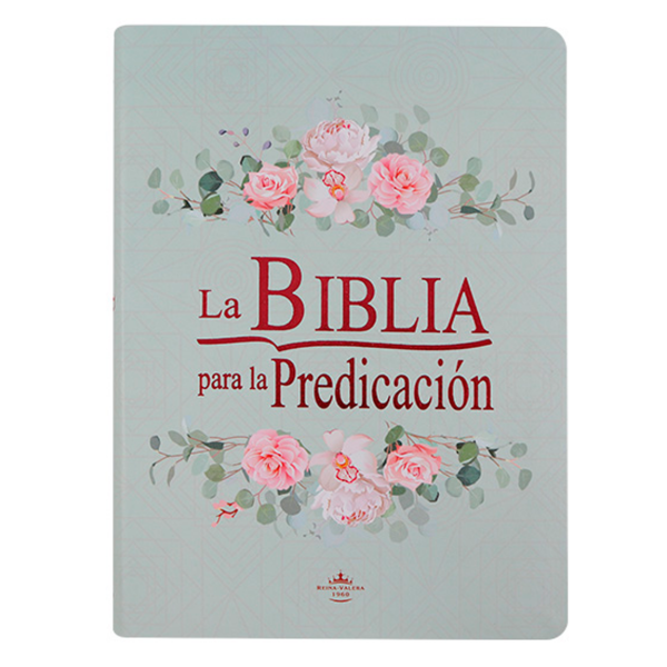 Producto - Biblia De Estudio Para La Predicación Reina Valera 1960 Letra Grande Aqua Flores