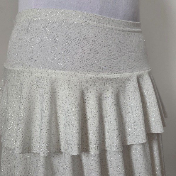 Producto - Falda con Short doble Vuelo Glitter Crema - T.u - 1