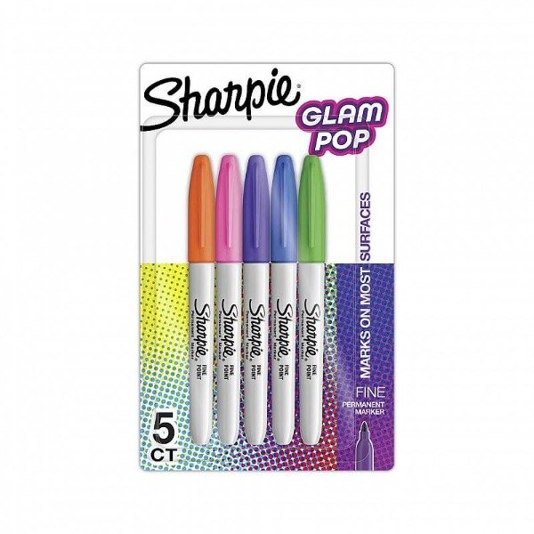 Producto - MARCADOR SHARPIE GLAM POP BLISTER X 5 COLORES