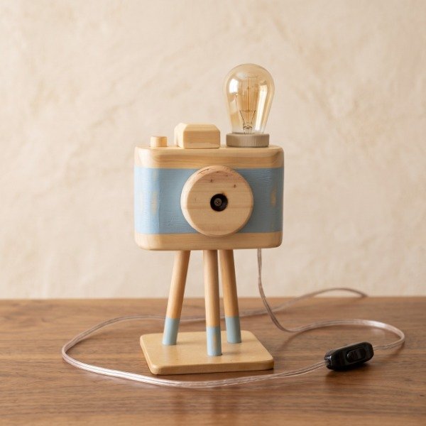 Producto - Lampara Velador Madera Cámara Deco Vintage - 3