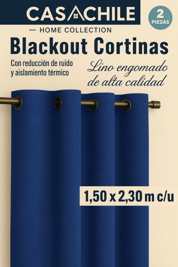 Producto - CORTINAS CASA CHILE BLACK OUT LINO