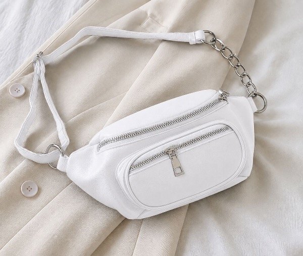 Producto - Riñonera premium ECO CUERO - BLANCO