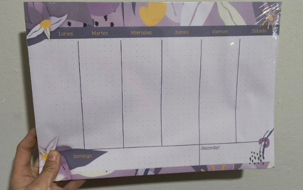 Producto - Planner semanal anotador (30 x 21 cm)