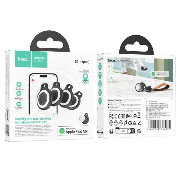 Producto - HOCO - E91 Localizador (Apple) (4PCS) - 0