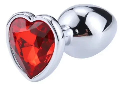 Producto - PLUG ACERO BASE CORAZÓN ROJO