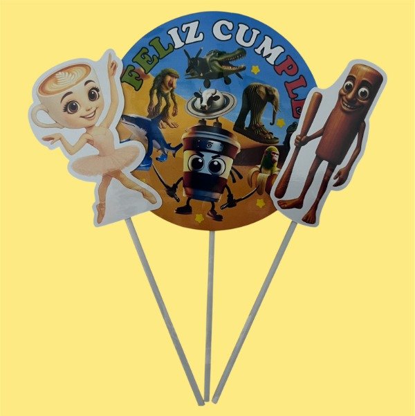 Producto - PINCHE ADORNO SET FELIZ CUMPLE BRAINROT (TRALALERO TRALALA) CALUMI X3U.