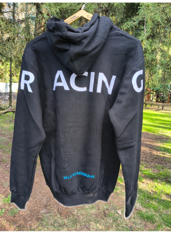 Buzo canguro negro racing — imagen 2