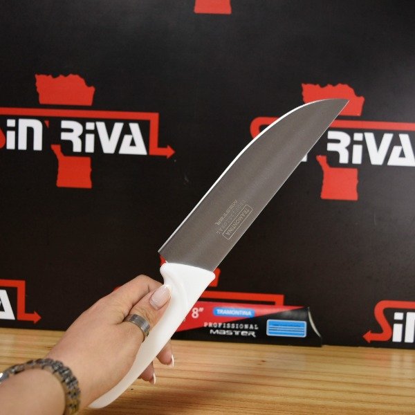Producto - CUCHILLO TRAMONTINA 8" MANGO BLANCO AC-8
