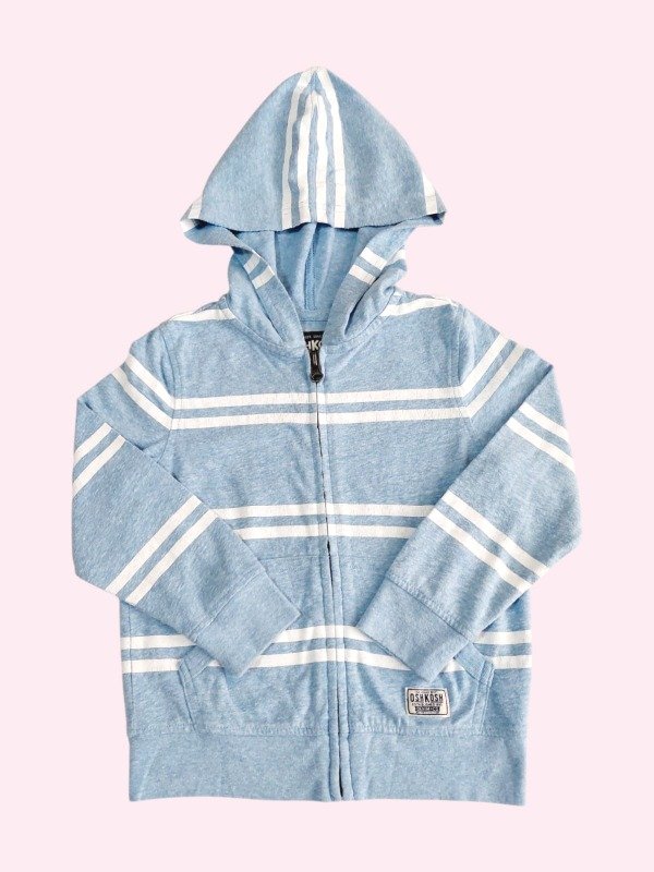 Producto - Camperita celeste jaspeado con blanco Oshkosh 4 años