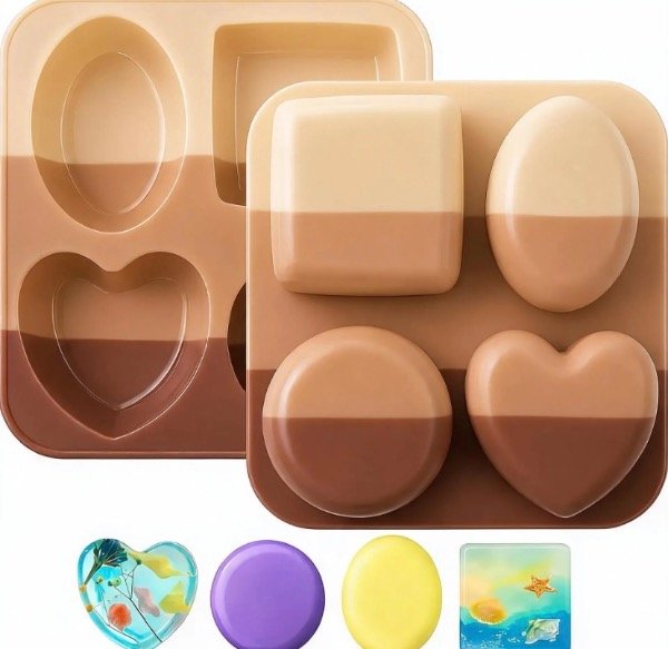 Producto - MOLDE SILICONA X4 FORMAS DIFERENTES - 0