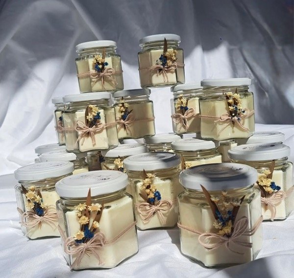 Producto - Velas en frascos hexagonales