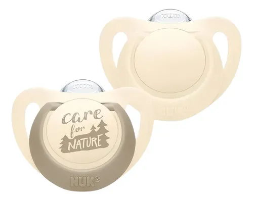 Producto - Chupete Nuk set x2 nature Care 6-18 M silicona