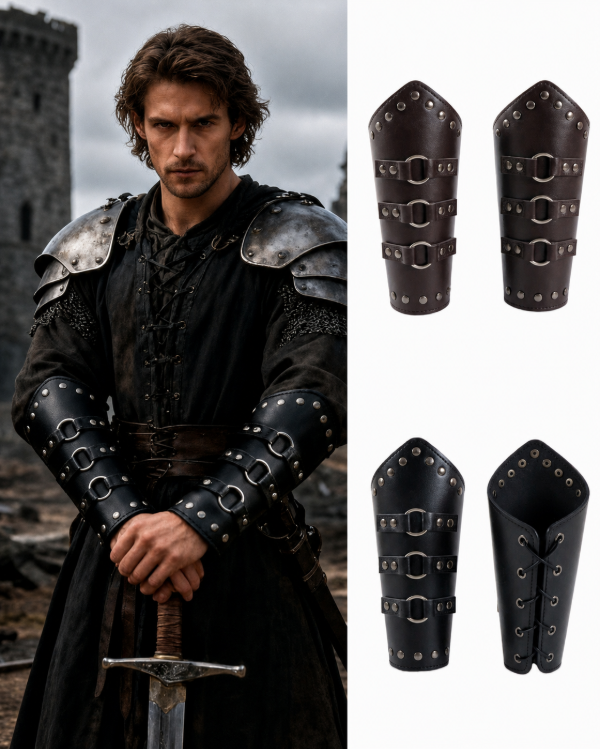 Producto - Brazaletes de ecocuero - Medieval Vikingo