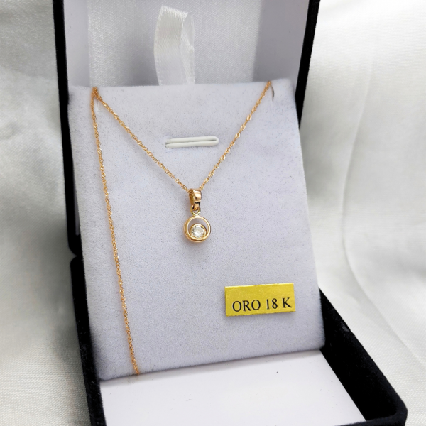 Producto - Cadena y dije Punto de luz Oro 18kt - 5