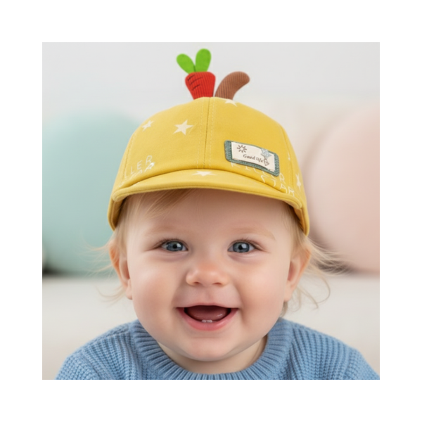 Producto - Gorra con visera estrellas AMARILLO - 1