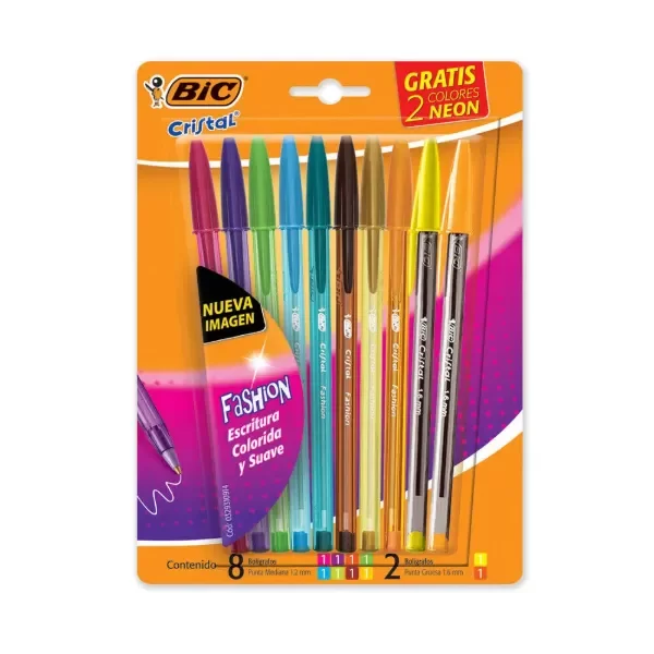 Producto - Lapiceras de color BIC Fashion x 10 colores surtidos