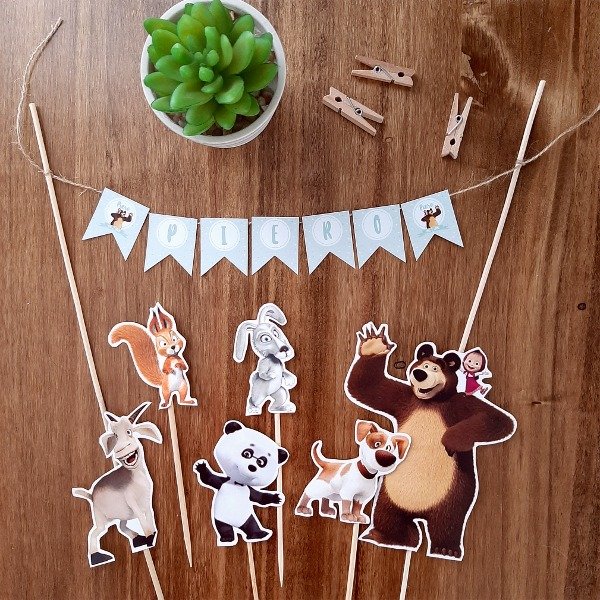 Producto - Cake topper Masha y el Oso