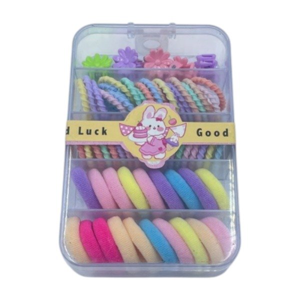 Producto - COLITA TOALLA, ELASTICA Y BRO MINI EN CAJA ACRILICO X PCS 1904-1