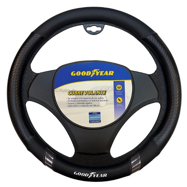 Producto - CUBRE VOLANTE GOODYEAR CARBONO CON DETALLE GRIS