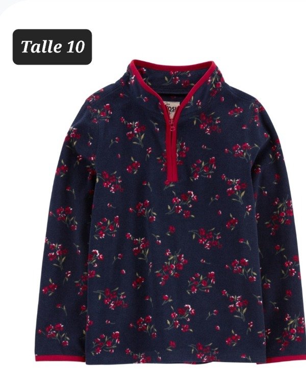 Buzo oshkosh micropolar talle 10 flores